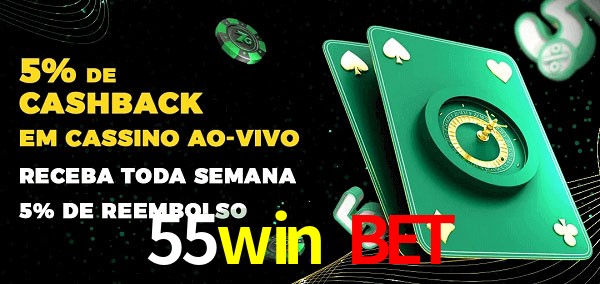 Promoções do cassino ao Vivo 55win bet